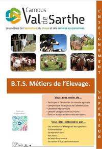 page presentation BTS Metiers de l'elevage